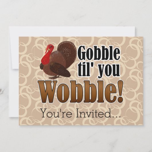 Gobble tot je Funny Thanksgiving Dinner Wobble Kaart (Voorkant)