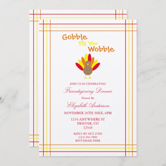 Gobble tot je het Turkse vriendschap wilt winnen Kaart (Voorkant / Achterkant)