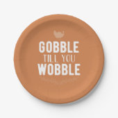 Gobble tot je Thanksgiving papier Bord wint (Voorkant)