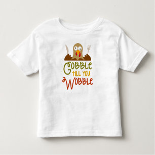 Gobble tot je Thanksgiving T-shirt wieg