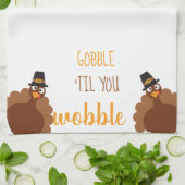 Gobble tot je Thanksgiving thuis decor wint Theedoek (Gevouwen)
