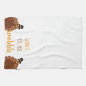 Gobble tot je Thanksgiving thuis decor wint Theedoek (Horizontaal)