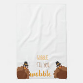 Gobble tot je Thanksgiving thuis decor wint Theedoek (Verticaal)