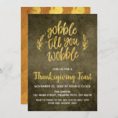 Gobble tot je Thanksgiving wiebelt Kaart (Voorkant / Achterkant)