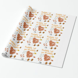 Gobble tot je wiebelpatroon1 cadeaupapier