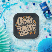 Gobble tot je wiebelt papieren bordje (Feest)