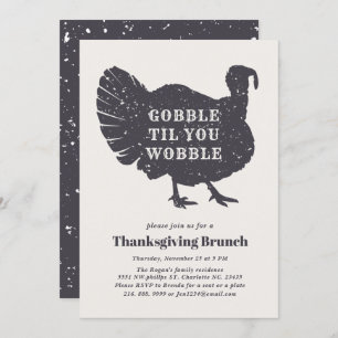 Gobble tot je wiebelt Thanksgiving Kaart