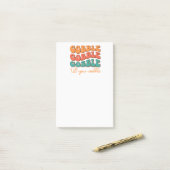 Gobble tot je wobble post-it® notes (Op bureau)