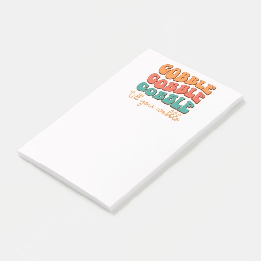 Gobble tot je wobble post-it® notes (Schuin)