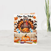 Gobble tot we wobble Save the Date Aankondiging (Voorkant)