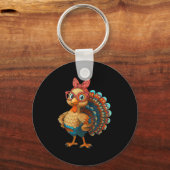 Gobble Turkey Day Happy Thanksgiving For Toddlers Sleutelhanger (Voorkant)