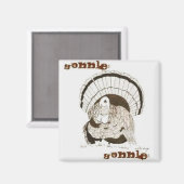 Gobble Turkey Magnet (Voorkant / Achterkant)