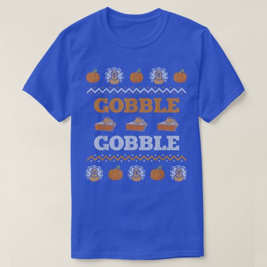 Gobble Turkey Meal Ugly Christmas Sweater Funny Th T-shirt (Design voorkant)