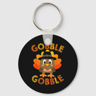 Gobble Turkije Jongens Meisjes Kinder Thanksgiving Sleutelhanger