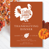 Gobble Turkije Thanksgiving Diner Kaart