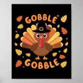 Gobble Turkije Thanksgiving Herfst Herfstoogst Poster (Voorkant)