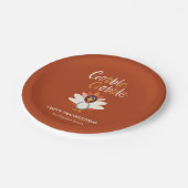 Gobble Turkije Thanksgiving Partij Borden Papieren Bordje (Gekanteld)