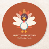 Gobble Turkije Thanksgiving Partij Onderzetters (Voorkant)