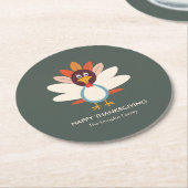 Gobble Turkije Thanksgiving Partij Onderzetters (Gebogen)