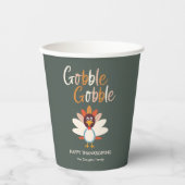 Gobble Turkije Thanksgiving Partij Paper Cup Papieren Bekers (Voorkant)