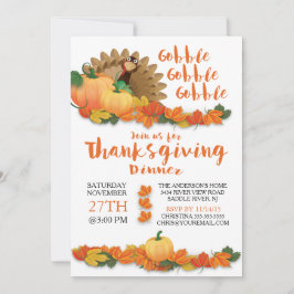 Gobble Turkije Thanksgiving uitnodiging