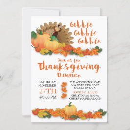 Gobble Turkije Thanksgiving uitnodiging