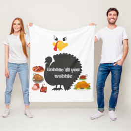 Gobble & Wobble Fleece Deken