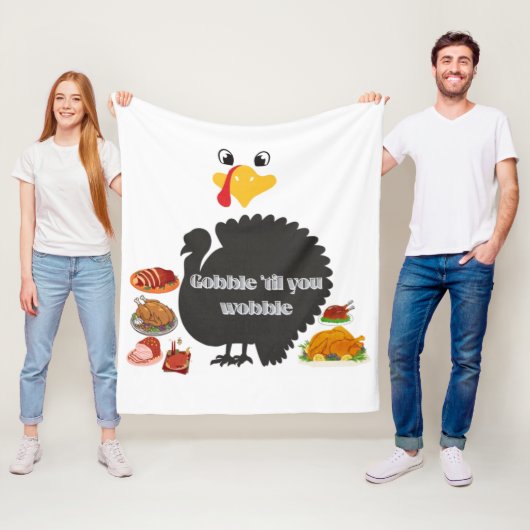 Gobble & Wobble Fleece Deken (In situ)