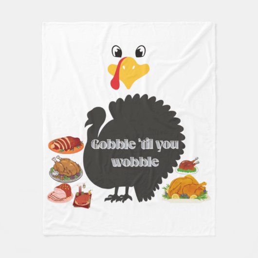 Gobble & Wobble  Fleece Deken (Voorkant)