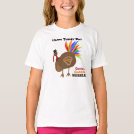 Gobble Wobble Thanksgiving Male Turkije T-shirt