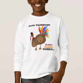 Gobble Wobble Thanksgiving Turkije T-shirt