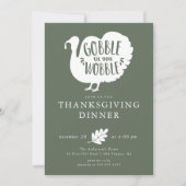 Gobble Wobble Turkije Thanksgiving Kaart (Voorkant)