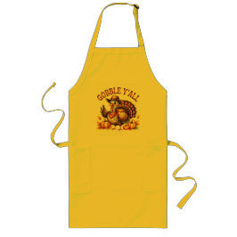 Gobble y'all western Thanksgiving Lang Schort