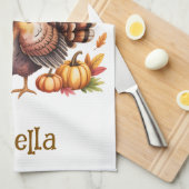 Gobble y'all western Thanksgiving  Theedoek (Quarter Fold)