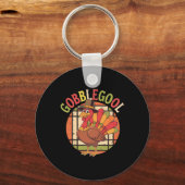 Gobblegool Dankbare Kerstmis Dag Kerstmis Groovy Sleutelhanger (Voorkant)