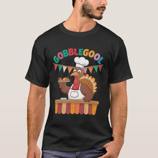 Gobblegool Grappig Turkije Chef T-shirt (Voorkant)