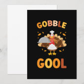 Gobblegool Turkije Thanksgiving Kaart (Voorkant / Achterkant)