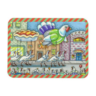 GOBBLERS WATCHEN PUMPKIN PIE & TURKIJE BALLOONS MAGNEET