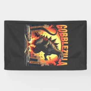 Gobblezilla Spooky Turkije Thanksgiving Gobble Spandoek