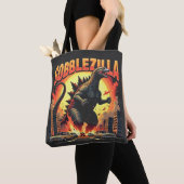 Gobblezilla Spooky Turkije Thanksgiving Gobble Tote Bag (Dichtbij)