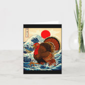 Gobblezilla Turkey Funny Thanksgiving For Men Wome Kaart (Voorkant)