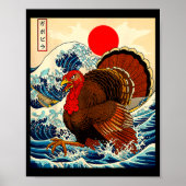 Gobblezilla Turkey Funny Thanksgiving For Men Wome Poster (Voorkant)