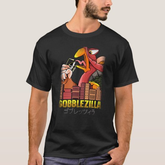 Gobblezilla Turkey Thanksgiving1536png1536 T-shirt (Voorkant)