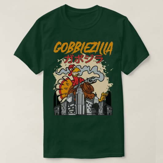Gobblezilla Turkey Thanksgiving Classic TShirt (Design voorkant)