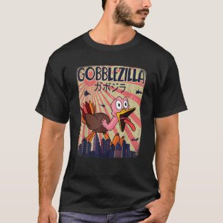 Gobblezilla Turkije Thanksgiving T Shirt