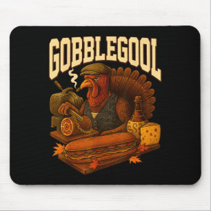 Gobbol Kalkoen Gobble Gool Thanksgiving Retro Muismat