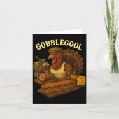 Gobbol Turkey Baker Thanksgiving  Kaart (Voorkant)