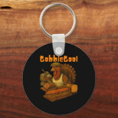 Gobbol Turkey Day Thanksgiving Funny Gobble Thankf Sleutelhanger (Voorkant)