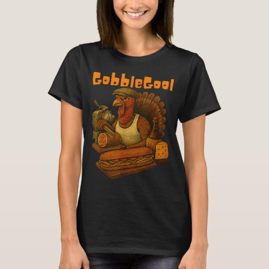 Gobbol Turkey Day Thanksgiving Funny Gobble Thankf T-shirt (Voorkant)