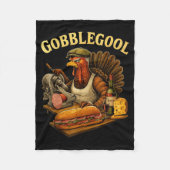 Gobbol Turkey Thanksgiving  Fleece Deken (Voorkant)